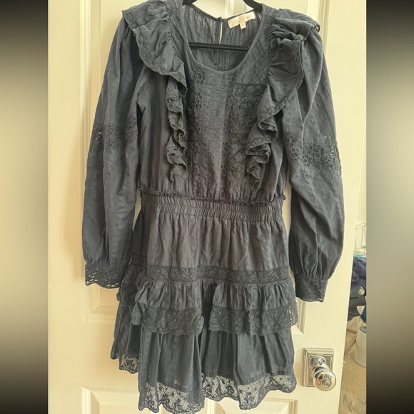 Loveshackfancy long sleeve black Santorini dress medium - Picture 2 of 4